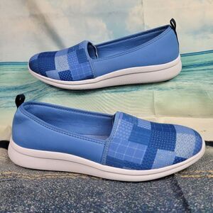 Lands End Womens Blue Slip On Comfort Walking Shoes Size 11B